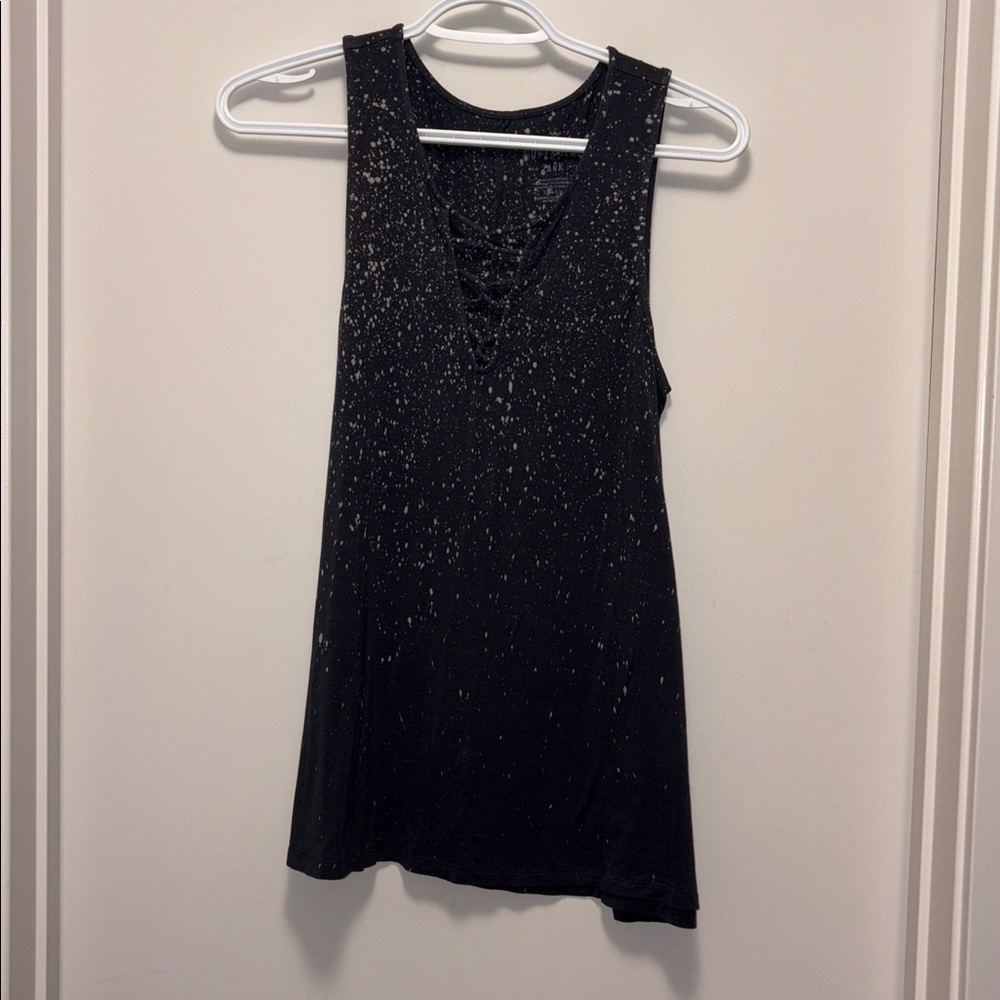 American Eagle Outfitters Black Tank Top with White Speckle